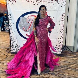 Walone Fulling beaded gown